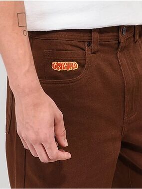 Empyre| Brown Men's Baggy Relaxed Fit Skate Jeans w/Logo Patch Sz 28